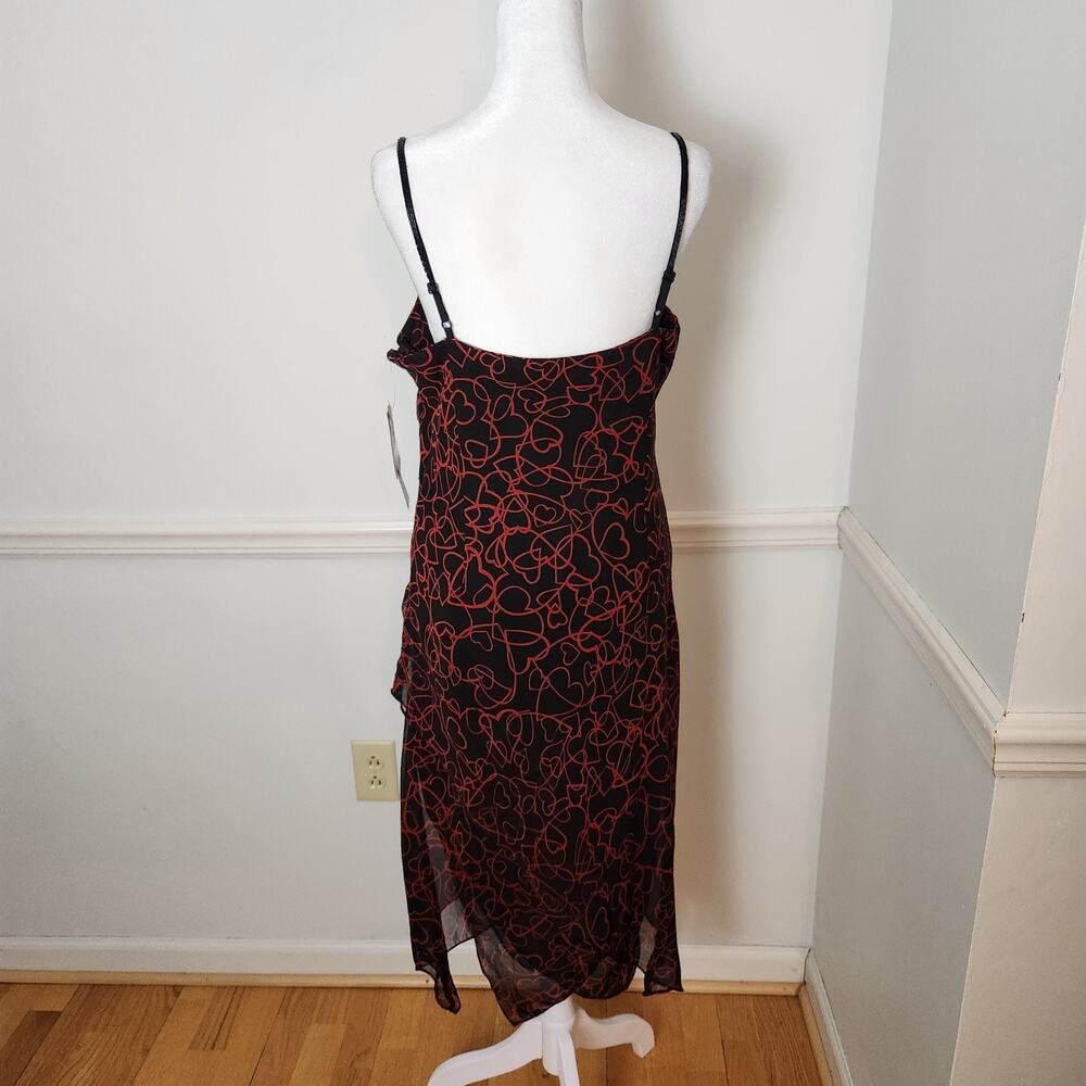 New Y2K Heart Dress 12P 12 Petite Womens Maxi Bead Fairy Grunge WhimsiGoth Assym - Picture 6 of 13